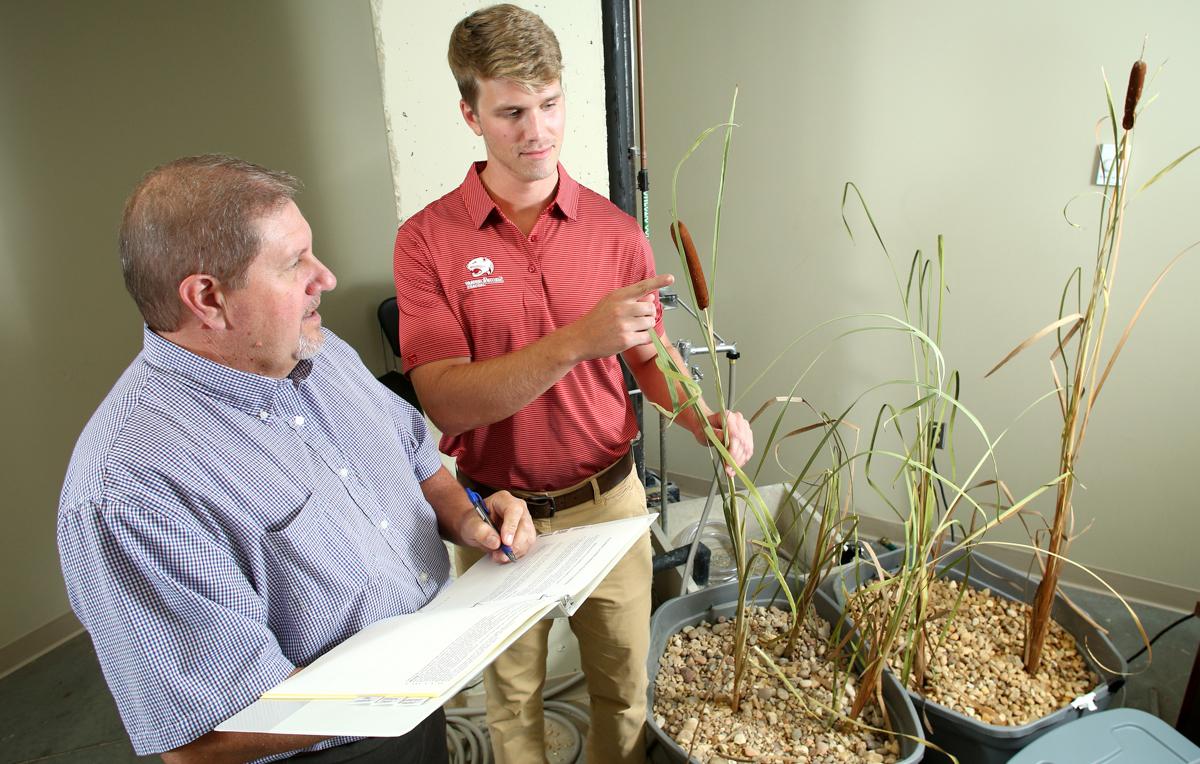 instructor reviewing work of a student